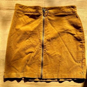 Forever 21 corduroy mini skirt full zipper size medium girls 12